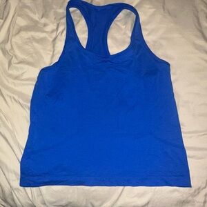 Blue Swiftly waist length tank top size 8